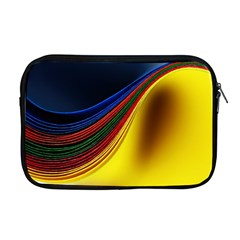 Abstract Spiral Wave Line Color Colorful Yellow Paper Still Life Circle Font Illustration Design Apple Macbook Pro 17  Zipper Case