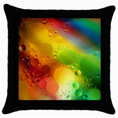 Abstract Sunlight Flower Reflection Color Macro Floating Yellow Circle Macro Photography Spheres Oil Throw Pillow Case (black)