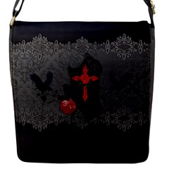 The Crows With Cross Flap Closure Messenger Bag (S)