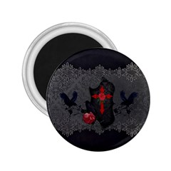 The Crows With Cross 2.25  Magnets