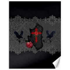 The Crows With Cross Canvas 12  X 16  by FantasyWorld7