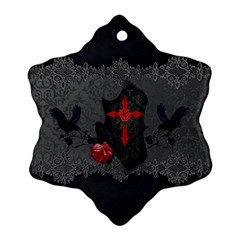 The Crows With Cross Ornament (Snowflake)