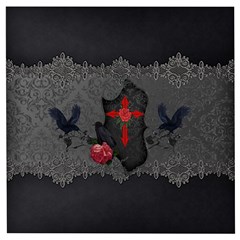 The Crows With Cross Wooden Puzzle Square by FantasyWorld7