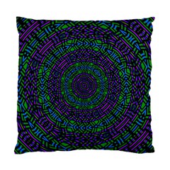 Texture Pattern Line Colorful Circle Art Background Design Decorative Symmetry Style Shape  Standard Cushion Case (two Sides) by Vaneshart