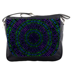 Texture Pattern Line Colorful Circle Art Background Design Decorative Symmetry Style Shape  Messenger Bag by Vaneshart