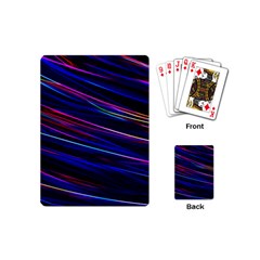 Nightlife Neon Techno Black Lamp Motion Green Street Dark Blurred Move Abstract Velocity Evening Tim Playing Cards Single Design (mini)