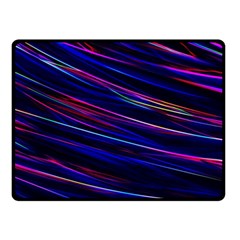 Nightlife Neon Techno Black Lamp Motion Green Street Dark Blurred Move Abstract Velocity Evening Tim Double Sided Fleece Blanket (small)  by Vaneshart