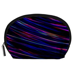 Nightlife Neon Techno Black Lamp Motion Green Street Dark Blurred Move Abstract Velocity Evening Tim Accessory Pouch (large)