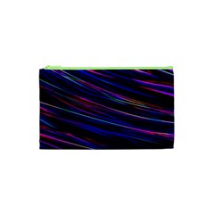 Nightlife Neon Techno Black Lamp Motion Green Street Dark Blurred Move Abstract Velocity Evening Tim Cosmetic Bag (xs)