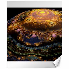 Fractal Cg Computer Graphics Sphere Fractal Art Water Organism Macro Photography Art Space Earth  Canvas 16  X 20  by Vaneshart