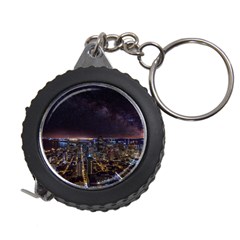 Light Sky Skyline Night Star Milky Way Cosmos Spiral City Skyscraper Urban Cityscape Dark San Franci Measuring Tape