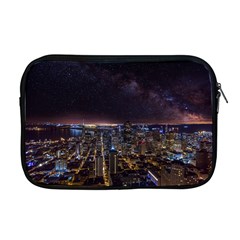 Light Sky Skyline Night Star Milky Way Cosmos Spiral City Skyscraper Urban Cityscape Dark San Franci Apple Macbook Pro 17  Zipper Case