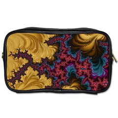 Creative Abstract Structure Texture Flower Pattern Black Material Textile Art Colors Design  Toiletries Bag (one Side) by Vaneshart