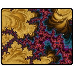 Creative Abstract Structure Texture Flower Pattern Black Material Textile Art Colors Design  Fleece Blanket (medium) 