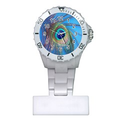 Nature Bird Wing Texture Animal Male Wildlife Decoration Pattern Line Green Color Blue Colorful Plastic Nurses Watch