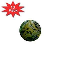 Laptop Computer Technology Leaf Line Green Biology Communication Electronics Illustration Informatio 1  Mini Buttons (10 Pack) 