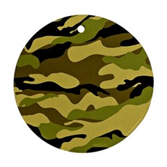 Fabric Army Camo Pattern Ornament (round)