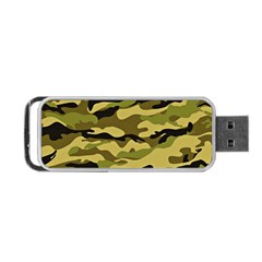 Fabric Army Camo Pattern Portable Usb Flash (one Side) by Vaneshart