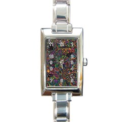 Awesome Abstract Pattern Rectangle Italian Charm Watch