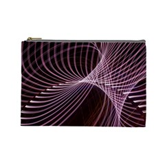 Light Sunlight Spiral Flower Line Color Electricity Circle Lightpaint Symmetry Shape  Macro   Cosmetic Bag (large)