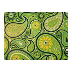 Texture Leaf Pattern Line Green Color Colorful Yellow Circle Ornament Font Art Illustration Design  Double Sided Flano Blanket (mini) 