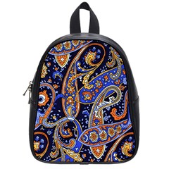 Vintage Retro Texture Decoration Pattern Color Circle Ornament Art Design Bright Symmetry Style  School Bag (small)