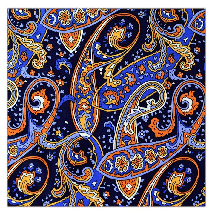 Vintage Retro Texture Decoration Pattern Color Circle Ornament Art Design Bright Symmetry Style  Large Satin Scarf (Square)