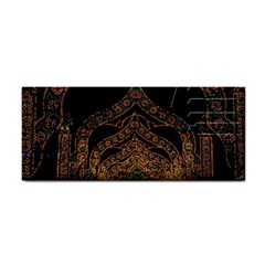 Light Night Christmas Christmas Decoration Symmetry Fantasia Oropesadelmar Castelln Iluminacin Bombi Hand Towel by Vaneshart