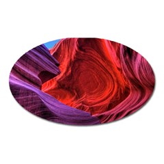 Flower Purple Petal Red Color Pink Hdr Magenta Lowerantelopecanyon Antelopecanyon Macro Photography Oval Magnet by Vaneshart