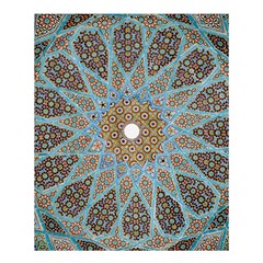 Vintage Flower Floral Pattern Line Tile Circle Art Design Symmetry Mosaic Culture Dome Shape Persian Shower Curtain 60  X 72  (medium)  by Vaneshart