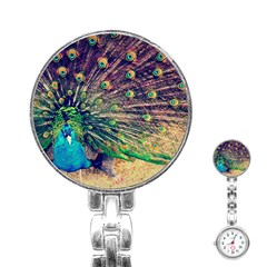 Bird Biology Fauna Material Chile Peacock Plumage Feathers Symmetry Vertebrate Peafowl Stainless Steel Nurses Watch