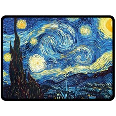 Starry Night Double Sided Fleece Blanket (large) 