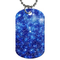 Blurred Star Snow Christmas Spark Dog Tag (two Sides) by HermanTelo