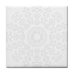 Circle Vector Background Abstract Tile Coaster by Bajindul