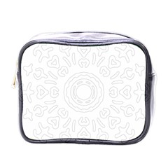 Circle Vector Background Abstract Mini Toiletries Bag (one Side)