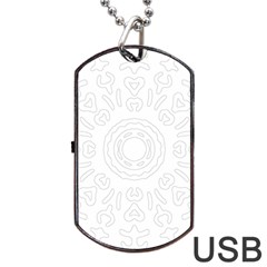 Circle Vector Background Abstract Dog Tag Usb Flash (two Sides) by Bajindul