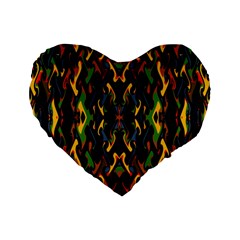 Abstract-a-5 Standard 16  Premium Flano Heart Shape Cushions