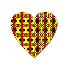 Red Black Yellow-9 Heart Magnet by ArtworkByPatrick