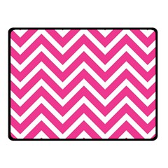 Chevrons Zigzag Pattern Design Pink White Fleece Blanket (Small)