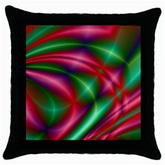 Background Fractal Shining Elegant Throw Pillow Case (black) by Wegoenart