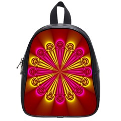 Abstract Art Fractal Modern Art School Bag (small)