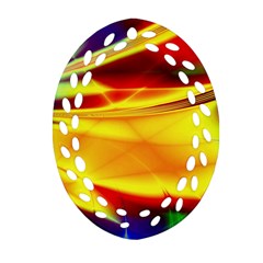 Color Concept Colors Colorful Oval Filigree Ornament (two Sides) by Wegoenart