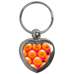Pop Art Tennis Balls Key Chain (heart) by essentialimage