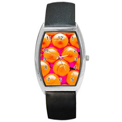 Pop Art Tennis Balls Barrel Style Metal Watch by essentialimage