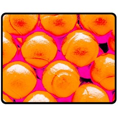 Pop Art Tennis Balls Double Sided Fleece Blanket (medium)  by essentialimage