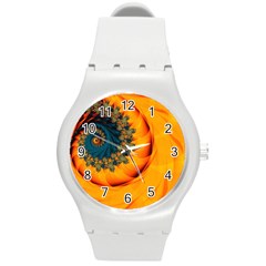 Art Artwork Fractal Digital Art Round Plastic Sport Watch (m) by Wegoenart