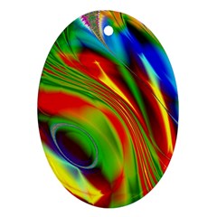 Artwork Digital Art Fractal Colors Ornament (oval) by Wegoenart