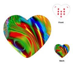 Artwork Digital Art Fractal Colors Playing Cards Single Design (heart) by Wegoenart