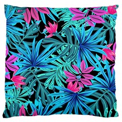 Leaves Picture Tropical Plant Large Cushion Case (one Side) by Wegoenart