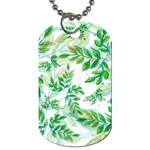 Leaves Green Pattern Nature Plant Dog Tag (One Side) Front